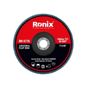 سنباده فلاپ زیرکونیم 180 میلی متری 80 مدل RH-3776 رونیکس