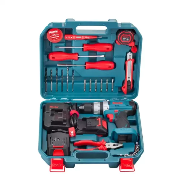 کیت دریل شارژی 16 ولت دو باطری 33 پارچه مدل RS-8615