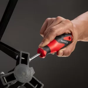پیچ گوشتی دوسو دسته TPR سایز 3x100 میلی متربسته 12 عددی رونیکس مدل : RH-2736  (4.09)