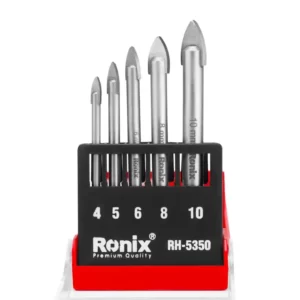 ست مته شیشه 5 عددی 4و5و6و8و10میلی متری رونیکس مدل : RH-5350  (NA)